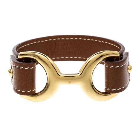 hermes leather so brown bracelet.